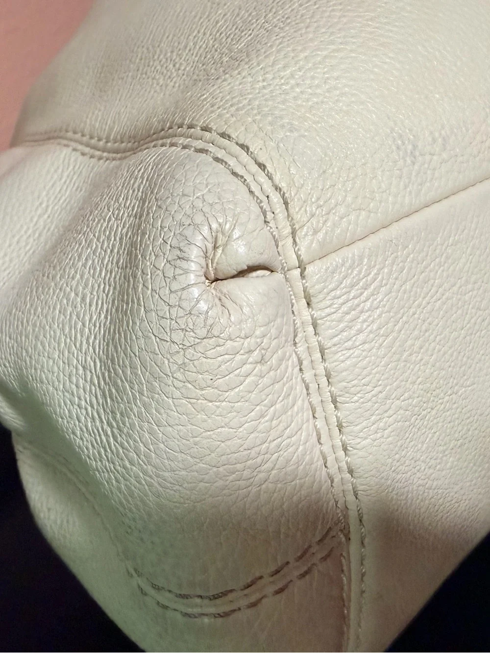 Coach Lexy Pebbled Leather Shoulder Bag in Chalk White
